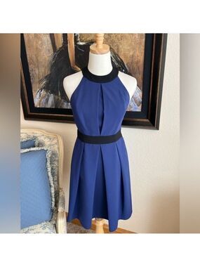 JILL Jill Stuart Dress Purple Black Backless Halter